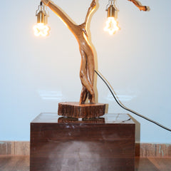 🌟 Dazzle Wood Handcrafted Wooden Table Lamp – Rustic Elegance for Your Space
