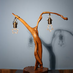 🌟 Dazzle Wood Handcrafted Wooden Table Lamp – Rustic Elegance for Your Space
