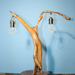 🌟 Dazzle Wood Handcrafted Wooden Table Lamp – Rustic Elegance for Your Space
