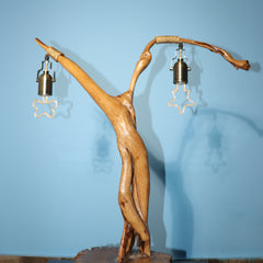 🌟 Dazzle Wood Handcrafted Wooden Table Lamp – Rustic Elegance for Your Space