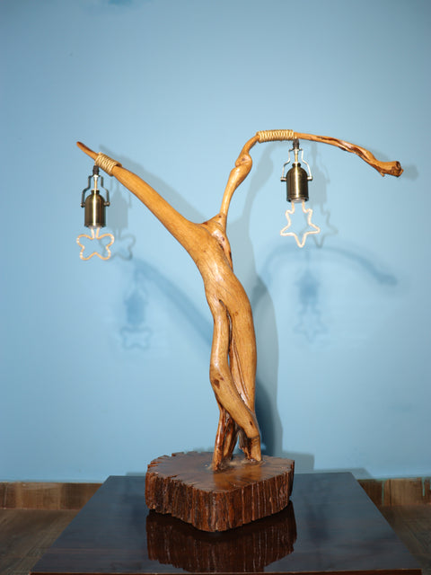 π Dazzle Wood Handcrafted Wooden Table Lamp β Rustic Elegance for Your Space