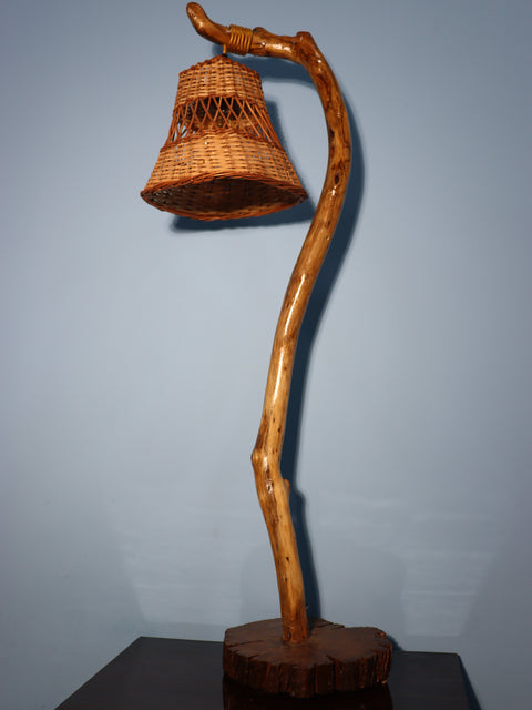 🌿 Handmade Mango Wood Wooden Lamp – Elegant Décor Lighting