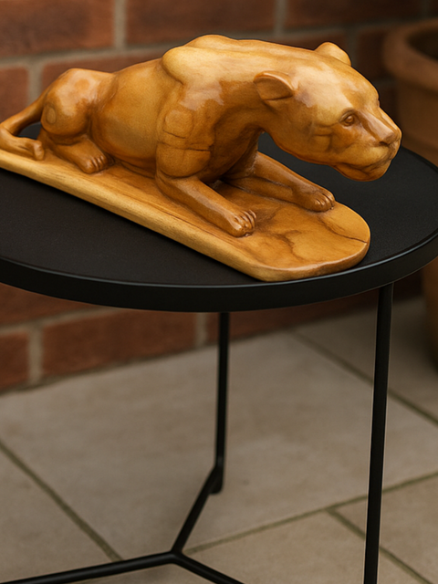 🐅 Handcrafted Wooden Tiger Sculpture